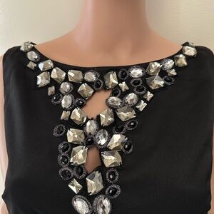 Blu Sage Black Top with Silver Accents